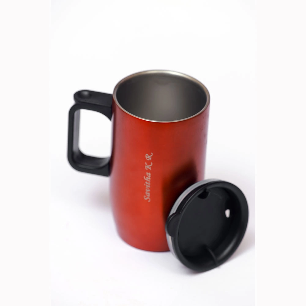 Personalized Stainless Steel Travel Mug with Handle-Vento
